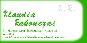 klaudia rakonczai business card